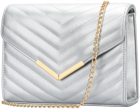 KKXIU Women Formal Vegan Leather Evening Envelope Clutch Purses and Handbags for Party Wedding Prom Bridal - PuriLite