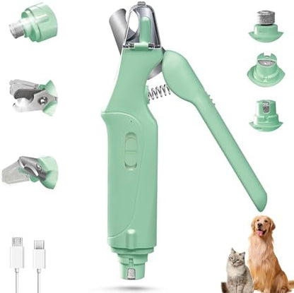 CATPICK 2-in-1 Cat Nail Clippers & Dog Nail Clippers Trimmers for Large Medium Small Dogs Cats Claw Trimmer Quick Sensor and Safety Guard USB Rechargeable with 2 LED Lights Dogs Nail Trimmer