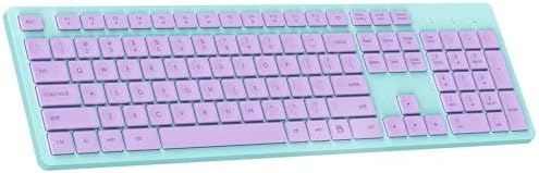 LeadsaiL Wireless Keyboard | Ergonomic Keyboard | Full-Sized Keyboard | Noiseless Keyboard | 2.4GHz Wireless Keyboard | USB Keyboard - PuriLite