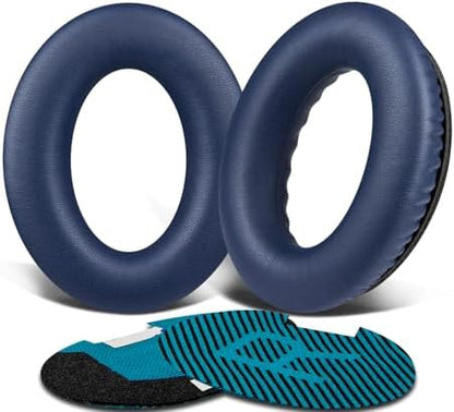 SoloWIT Earpads Cushions for Bose Headphones, Replacement Ear Pads for Bose QuietComfort 15 QC15 QC25 QC2 QC35/Ae2 Ae2i Ae2w/SoundTrue & SoundLink Around-Ear Series - QC25 PL Black&Blue