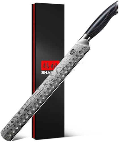 SHAN ZU Fillet Knife 7 Inch, Powder Steel Boning Knife High Carbon Japanese Filleting Knife, Ultra Sharp Deboning Knife for Meat Cutting, Fish Knife with Ergonomic Pakkawood Handle