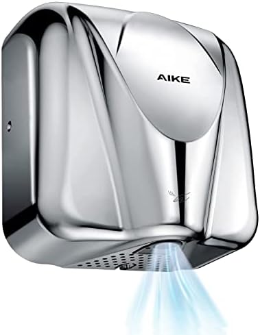 AIKE Elephant Power Commercial Hand Dryer High Speed Auto Warm Wind, Matte Black Thermoset Cover AC110V-130V Model AK2812