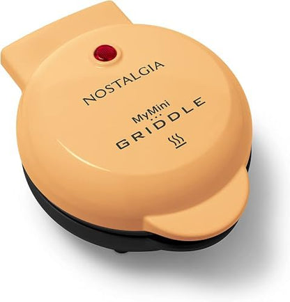 Nostalgia MyMini Personal Electric Waffle Maker, 5-Inch Cooking Surface, Waffle Iron for Hash Browns, French Toast, Grilled Cheese, Quesadilla, Brownies, Cookies, Aqua