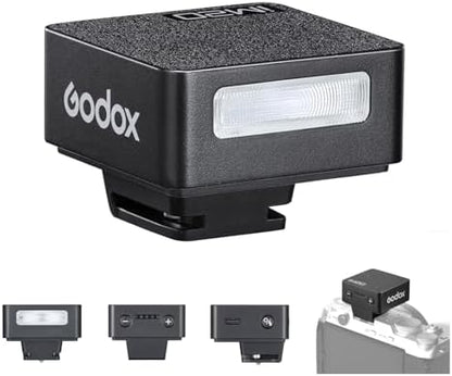 Godox iM20 Mini Flash On-Camera Speedlite with 5 Power Levels, 3s Recycle Time, 440 Full Power Flashes, Built-in Battery Replacement for Canon Nikon Sony Mirrorless Cameras
