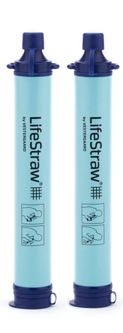 LifeStraw Personal Water Filter for Hiking, Camping, Travel, and Emergency Preparedness, Blue, Stocking Stuffers, for Men and Women