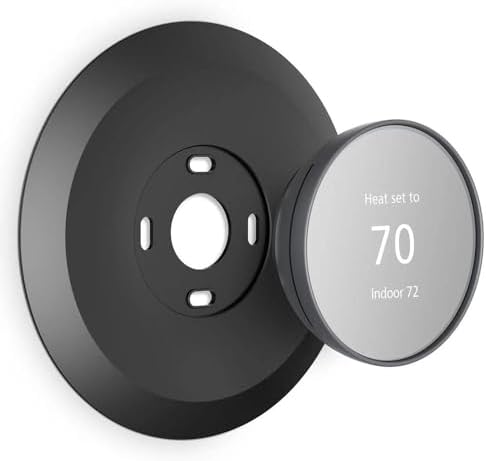 Wall Plate Made for The Nest Thermostat 2020 | Google Nest Thermostat Trim Kit Accessory | Easy Installation | Black