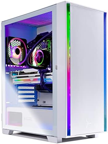 Skytech Shadow Gaming PC Desktop, Ryzen 5 5600 3.5 Ghz (4.4GHz Turbo Boost), AMD RX 6600 8GB GDDR6, 1TB SSD, 16GB DDR4 RAM 3200, 650W Gold PSU, Wi-Fi, Win 11 Home