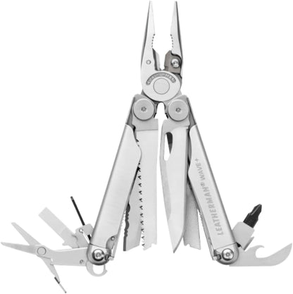 LEATHERMAN Wave+ 18-in-1 Full-Size Multi-Tool – Stainless Steel EDC Tool for DIY, Home Repair, Garden & Outdoor Use – Compact, Durable, Everyday Carry Multitool - PuriLite