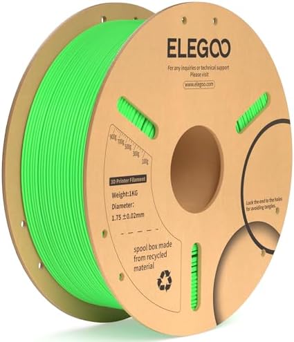 ELEGOO PLA+ Filament 1.75mm Black 4KG, PLA Plus 3D Printer Filament, Dimensional Accuracy +/- 0.02 mm, Tough & High Strength, Fit for Most FDM Printers(1KG/Spool, 2.2 lbs)