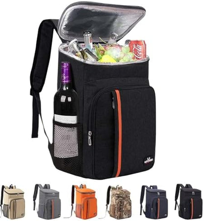 Bagtopia Camping Cooler Backpack 25 Cans, Leak Proof Insulated Thermal Bag, Beach Travel Picnic Lunch Backpack for Men Women