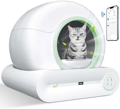 Self Cleaning Cat Litter Box – NBBX 2025 Upgraded Smart Odor-Control Robot with APP & Touch Panel | 65L Capacity, Auto Waste Removal & Deodorization | Ultra-Quiet Low Entry Box for Multiple Cats