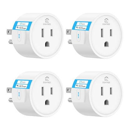 EIGHTREE Smart Plug Alexa, Smart Outlet, Works with Alexa, Google Home and SmartThings, WiFi Smart Plugs with APP Remote Control and Timer Function, 2.4GHz Wi-Fi Only, Prise Intelligente, 4Packs