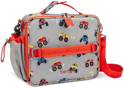 Bentgo® Kids Lunch Bag - Durable, Double Insulated, Water-Resistant Fabric, Interior & Exterior Zippered Pockets, Water Bottle Holder - Ideal for Children 3+ (Shark)