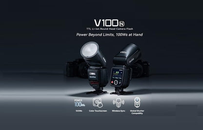 Godox V1S Professional Camera Flash Speedlite TTL Speedlight Round Head Wireless 2.4G Fresnel Zoom Compatible with Sony a7RII a7R a58 a99 ILCE6000L a7RIII a7R3 a9 a77II a77 a350 Camera for Photography