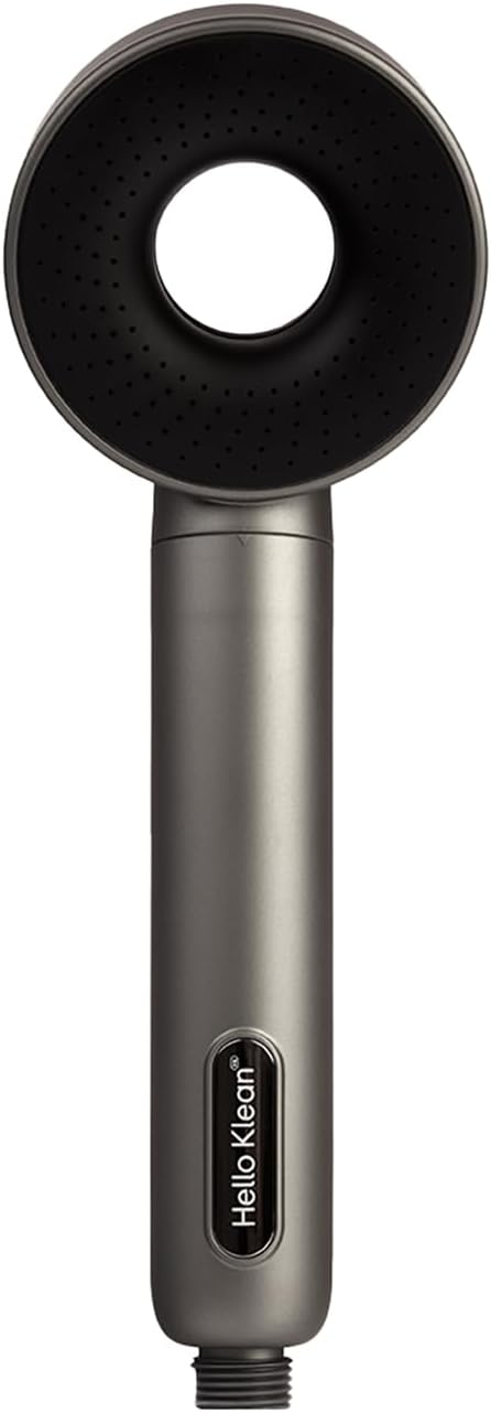Hello Klean Hard Water Shower Head Filter in Chrome | Reduces Chlorine, Impurities & Heavy Metals | For Softer Skin & Hair | Quick & Easy Installation