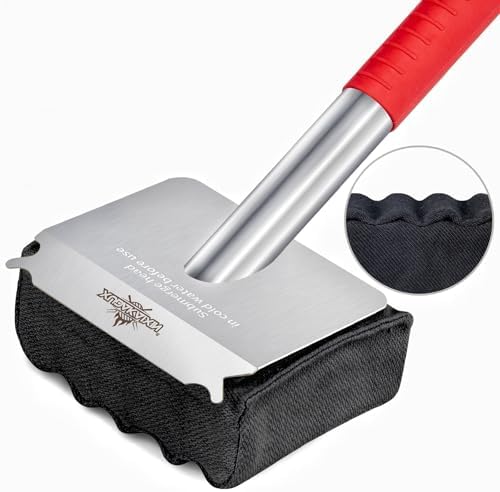 XUDAKAIXIN Grill Brush Bristle Free,Aramid Fiber Wavy Pad Seamless-Fit Cast Iron/Stainless-Steel Grates,BBQ Replaceable Scraper Cleaning Head,Safe Grill Cleaner for Outdoor Grill,Gifts for Men/Dad