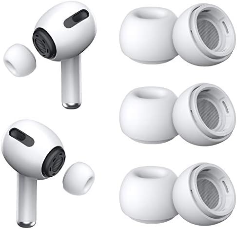 YUWAKAYI [3 Pairs] Replacement Ear Tips for AirPods Pro & Pro 2nd Gen with Noise Reduction Holes, Silicone Ear Tips with Portable Storage Box & Fit in Charging Case (S/M/L)