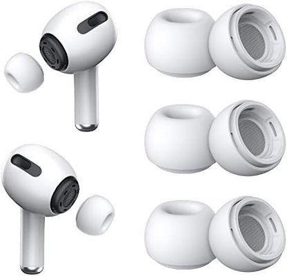 YUWAKAYI [3 Pairs] Replacement Ear Tips for AirPods Pro & Pro 2nd Gen with Noise Reduction Holes, Silicone Ear Tips with Portable Storage Box & Fit in Charging Case (S/M/L)