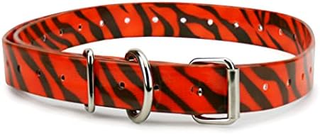 Orange Heavy-Duty 3/4" Waterproof and Odor Proof TPU Replacement Dog Collar Strap for Bark, Shock, Training and Electric Dog Fence Receiver Collars