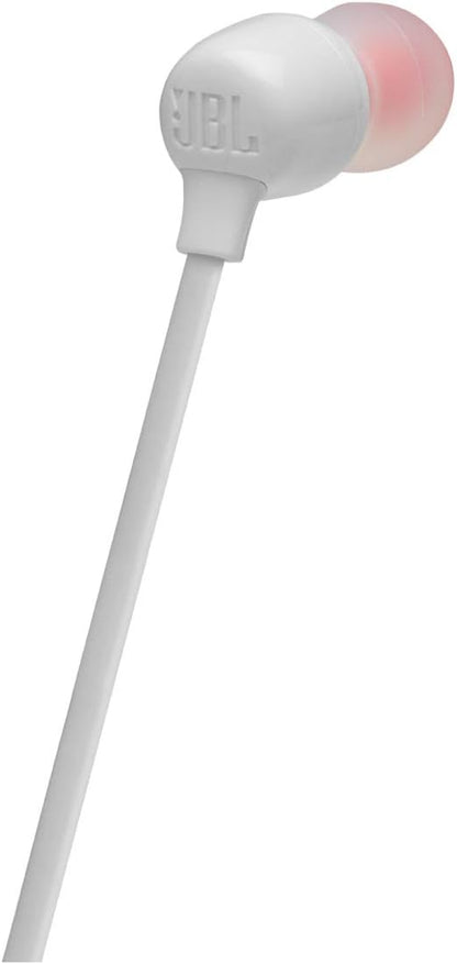 JBL Tune 125BT Wireless in-Ear Bluetooth Headphones, 16 Hour Playtime - White