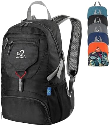 WATERFLY Hiking Backpack 20L Foldable Travel Backpack Lightweight Hiking Daypack for Outdoor Cycling Camping