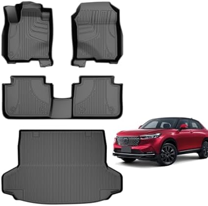 AOMSAZTO Floor Mats & Trunk Mat for 2024 2025 Chevy Equinox EV (Non Fuel),TPE All Weather Protection 2 Rows Car Floor Liners with Cargo Liner for Chevrolet Equinox EV (Non Fuel)