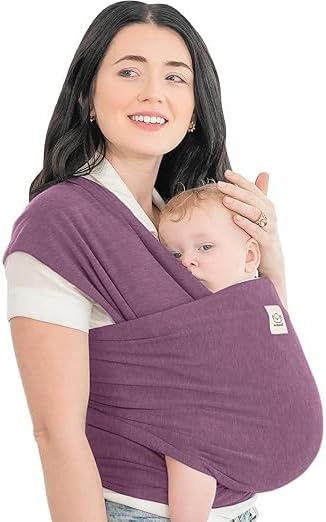 KeaBabies Baby Wrap Carrier - All in 1 Original Baby Carrier Newborn To Toddler Sling, Easy to Wear, Hands Free Bonding, Lightweight, Breathable Infant Wraps (Trendy Black)
