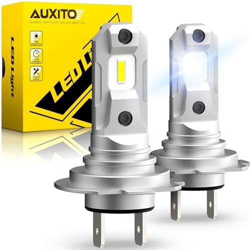 AUXITO H11 LED Headlight Bulbs, 400% Brighter 6500K White Wireless LED Headlights for H8 H9 H16 Fog Lights, DRL, Low Beam or High Beam, Direct Install Plug and Play, IP68 Waterproof, Pack of 2