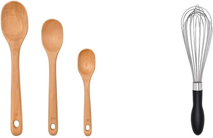 OXO Good Grips Wooden Spoon Set, 3-Piece, Brown