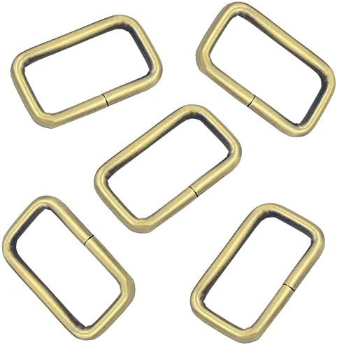 100PCS 1 inch Rectangle Ring Buckles Adjuster Square Buckle for Hardware Bags Hand DIY Accessories (Silver)
