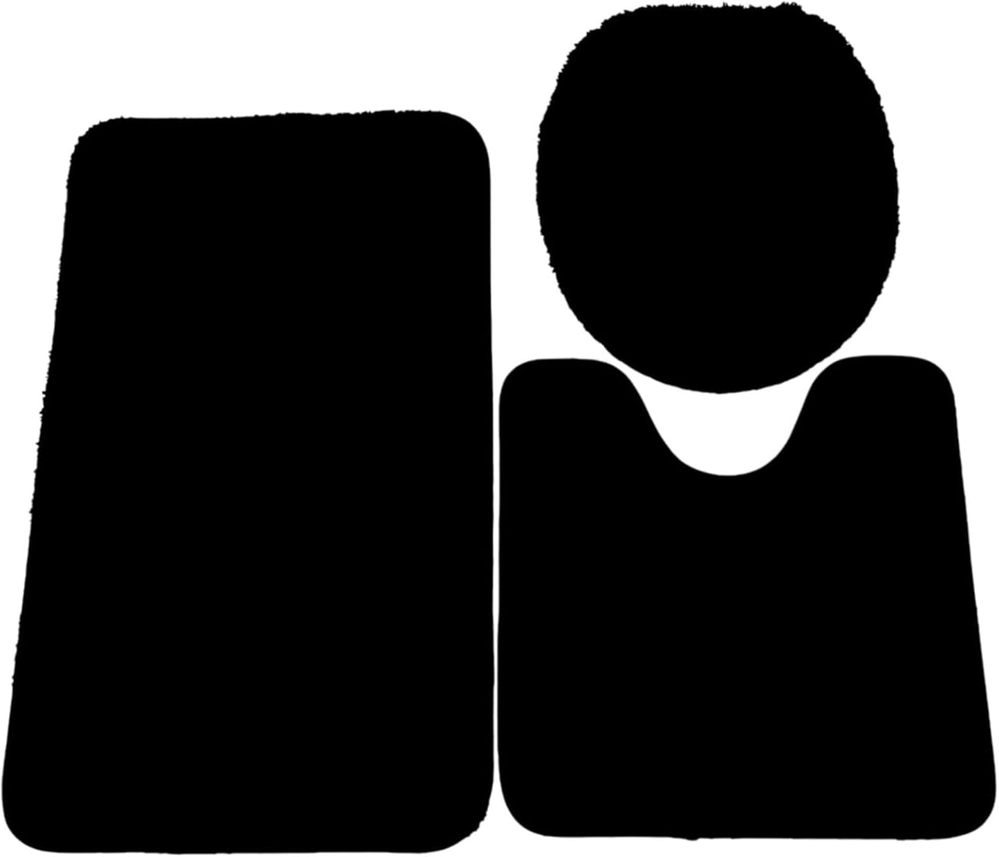 Daniel's Bath & Beyond 3 Piece Solid Luxury Bath Mat, Lime Green, (3PC Solid Luxury)