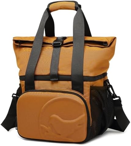 SUNNY BIRD Dual Compartment Lunch Bag Insulated Lunch Box for Women and Men (Green with Boho Strap)