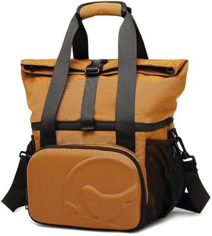 SUNNY BIRD Dual Compartment Lunch Bag Insulated Lunch Box for Women and Men (Green with Boho Strap)