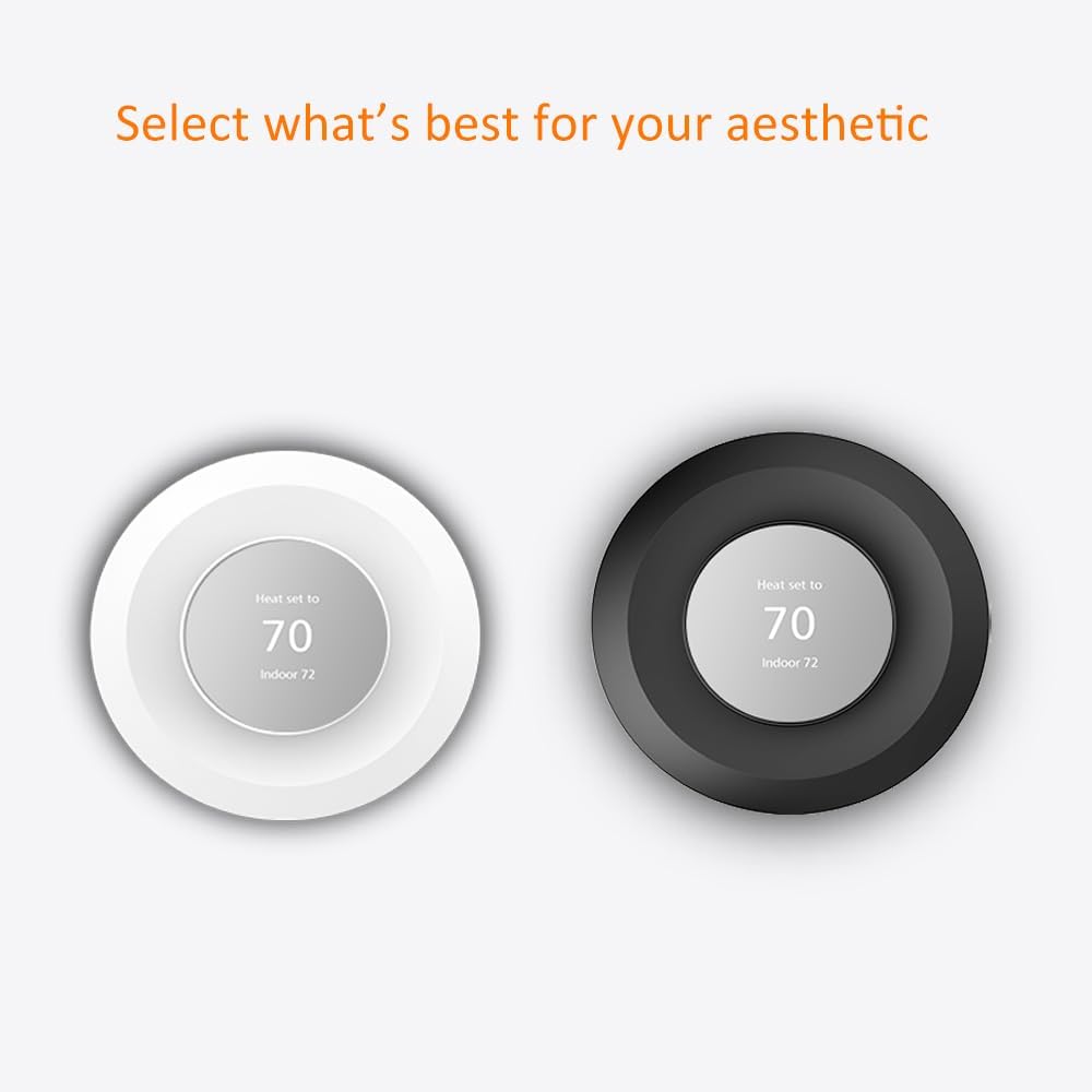 Wall Plate Made for The Nest Thermostat 2020 | Google Nest Thermostat Trim Kit Accessory | Easy Installation | Black