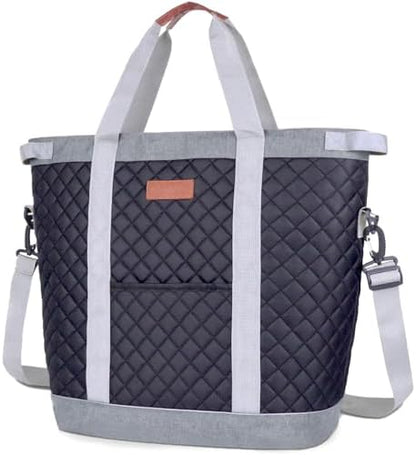INSMEER Extra Large Tote Cooler Bags - 45 Cans/35L, Collapsible Soft Side Cooler with Shoulder Strap, Leakproof/Waterproof/Insulated/Reusable Grocery Bag for Beach, Camping, Travel, Grocery Shopping