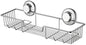 iPEGTOP L-4 Strong Suction Cup Shower Caddy Bath Shelf Storage, Combo Organizer Basket for Shampoo, Soap, Conditioner, Razor Bathroom Accessories - Rustproof Stainless Steel, Chrome