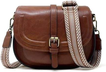 Crossbody Bags for Women Small Over the Shoulder Saddle Purses and Boho Cross body Handbags,Vegan Leather