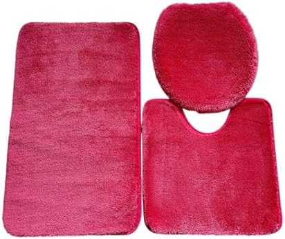 Daniel's Bath & Beyond 3 Piece Solid Luxury Bath Mat, Lime Green, (3PC Solid Luxury)