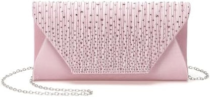 DTGN Evening Bags Clutch Purses for Women Formal, Purse Handbag Crossbody Bag Rhinestone Shoulder Bag for Wedding Party