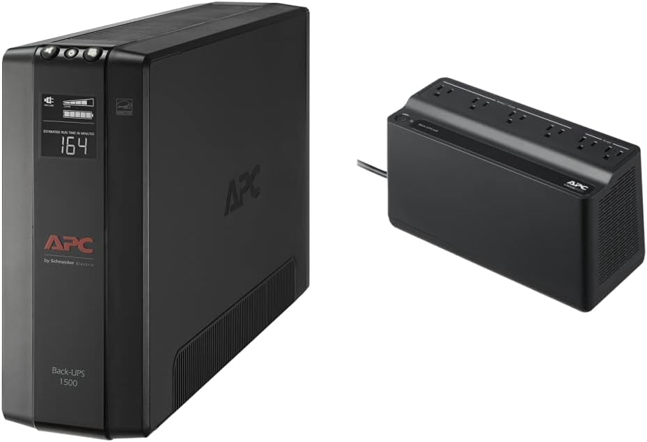 APC 1500VA UPS Battery Backup & Surge Protector, APC UPS Back-UPS Pro (BX1500M)