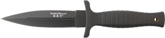 Smith & Wesson 9" H.R.T Double Edged Boot Knife,Black