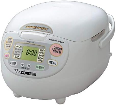 Zojirushi NS-ZCC10 5.5-Cup Neuro Fuzzy Rice Cooker And Warmer In Premium White