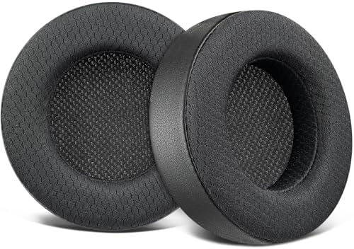 SOULWIT Ear Pads Replacement for Corsair Virtuoso RGB Wireless XT SE Gaming Headset, Earpads Cushions with Mesh Fabric, High-Density Noise Isolation Foam, Added Thickness - Black