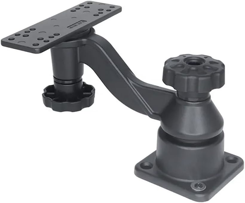 Strg Kayak Fish Finder Mount, 8.74" Long Arm Aluminum Fish Finder Swing Mount Boat Marine Electronics Mounts Compatible with Garmin Lowrance Humminbird and More Fish Finders