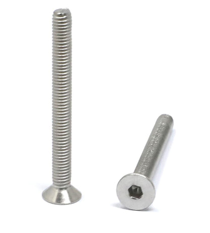 iexcell 5 Pcs M8 x 80mm Thread Pitch 1.25 mm Stainless Steel 304 Hex Socket Flat Head Cap Screws Bolts Kit
