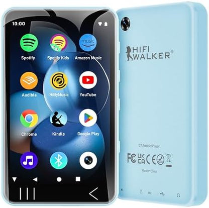 MP3 Player with Bluetooth and WiFi, Music Player with Camera Spotify Pandora,Amazon Music, 4" Touch Screen Android MP4 MP3 Player with Speaker 144GB MP4 & MP3 Player for Travel Sport