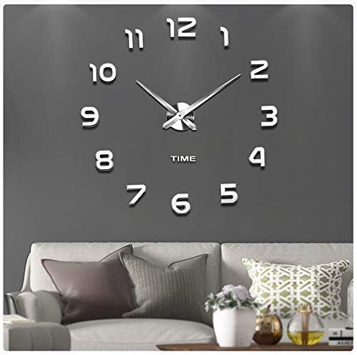 Vangold Modern 3D Acrylic Mirror Metal Luxury Frameless Large Wall Stickers Clocks Style Watches Hours DIY Room Decor Home Decorations