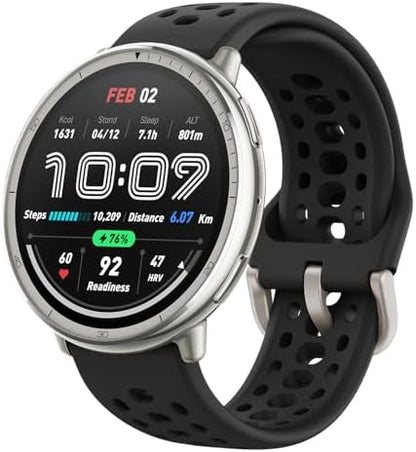 Amazfit Active 2 Smart Watch 44mm, GPS Maps with Direction, Fitness Tracker, 10 Day Battery, Sleep Monitor, 160+ Sport Modes, Water Resistant, for Android & Apple iPhone, Black Sport Silicone