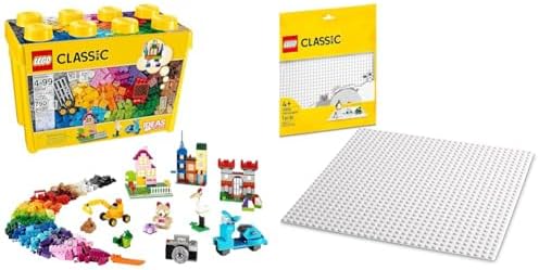 LEGO Classic Large Creative Brick Box 10698 Building Toy Set, Toy Storage Solution for Home or Classrooms, Interactive Building Toy for Kids, Boys, and Girls