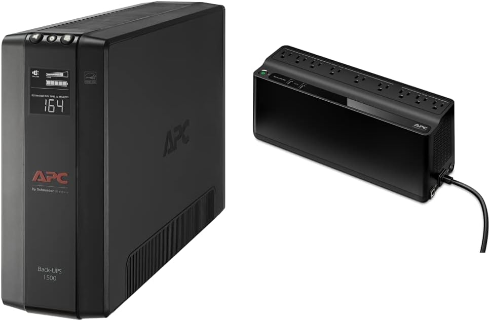 APC 1500VA UPS Battery Backup & Surge Protector, APC UPS Back-UPS Pro (BX1500M)